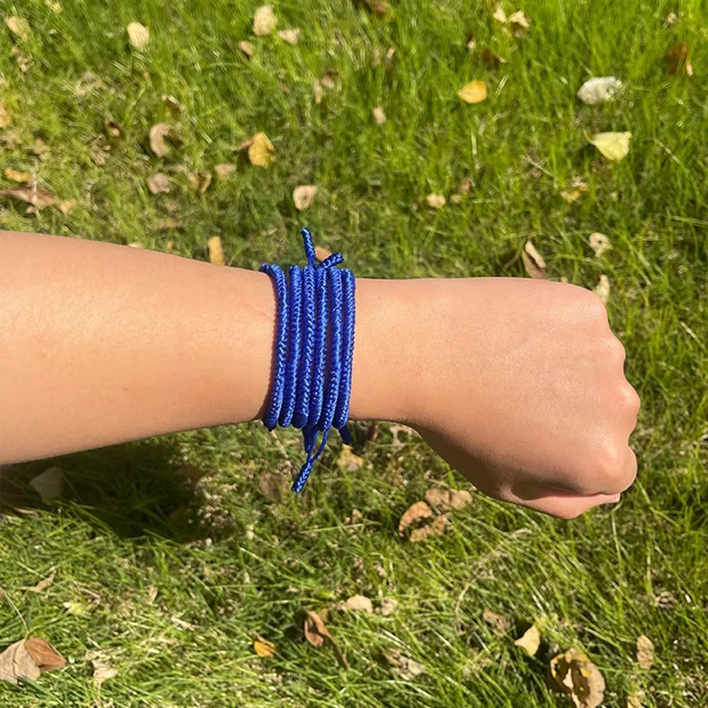 6PCS Blue Friendship Bracelets Bulk Blue Braided Bracelet for Women Men Handmade Adjustable Woven Blue String Bracelet