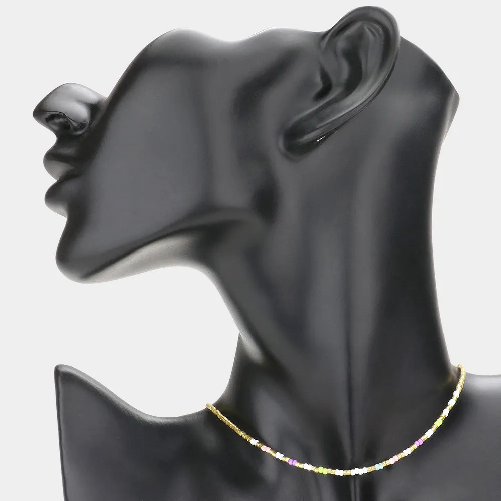iLLASPARKZ Colorful Beaded Choker Necklace