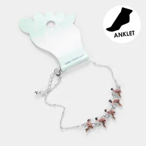 iLLASPARKZ Enamel Flamingo Link Anklet
