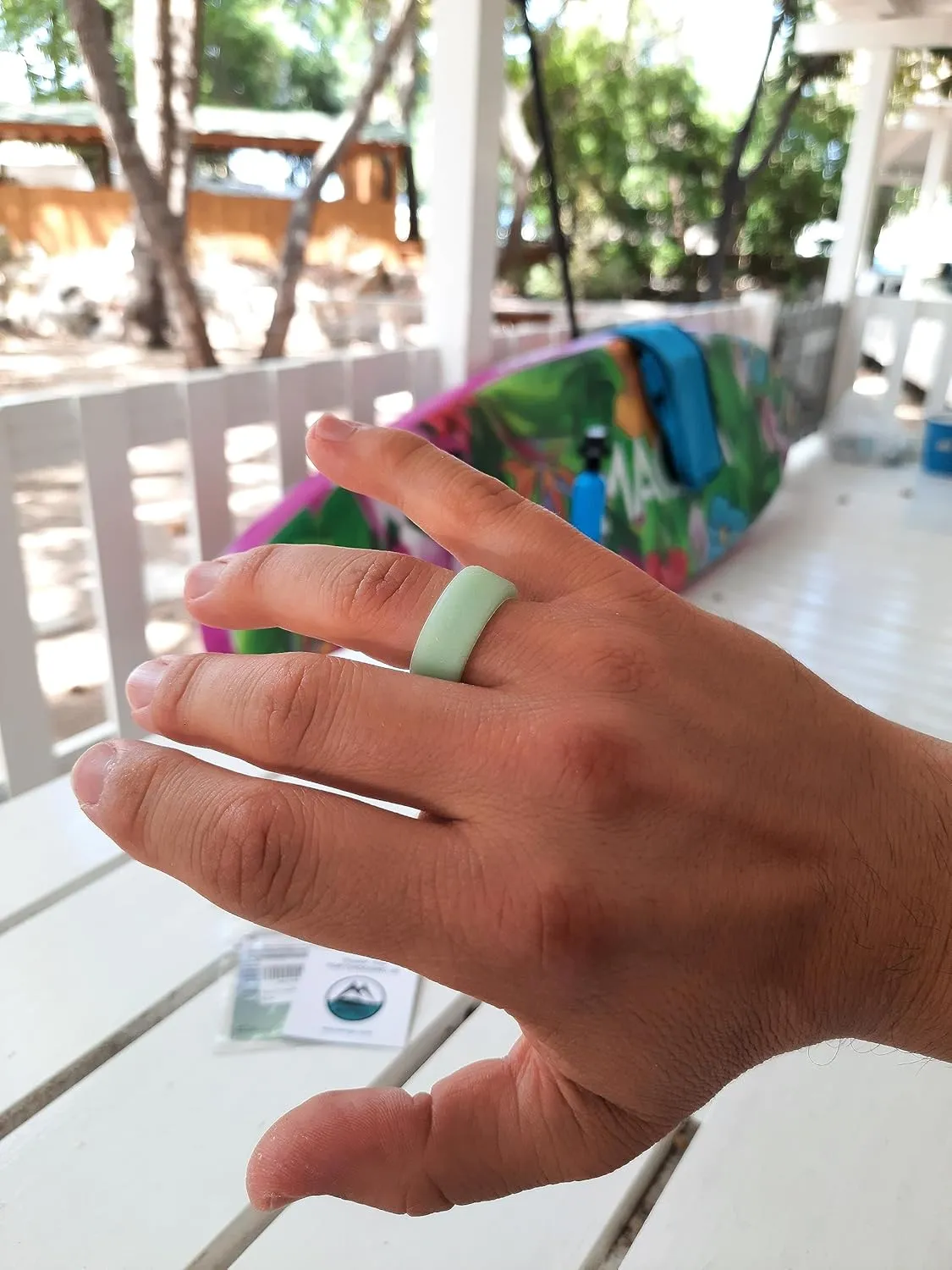 M MAUI RINGS Silicone Wedding Ring for Men - Solid Style Engagement Ring - Safe for Athletes & Sport