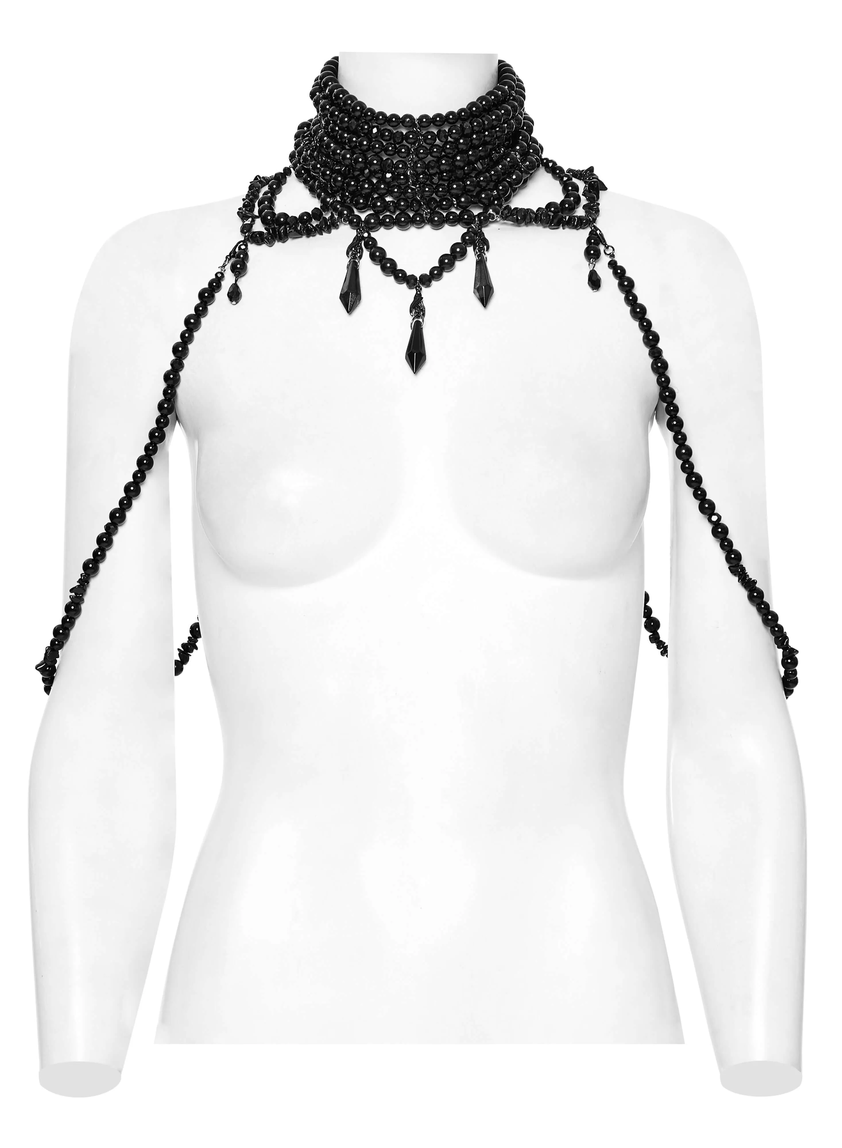 Punk Rave Dark Night Vampire Cloak in Black
